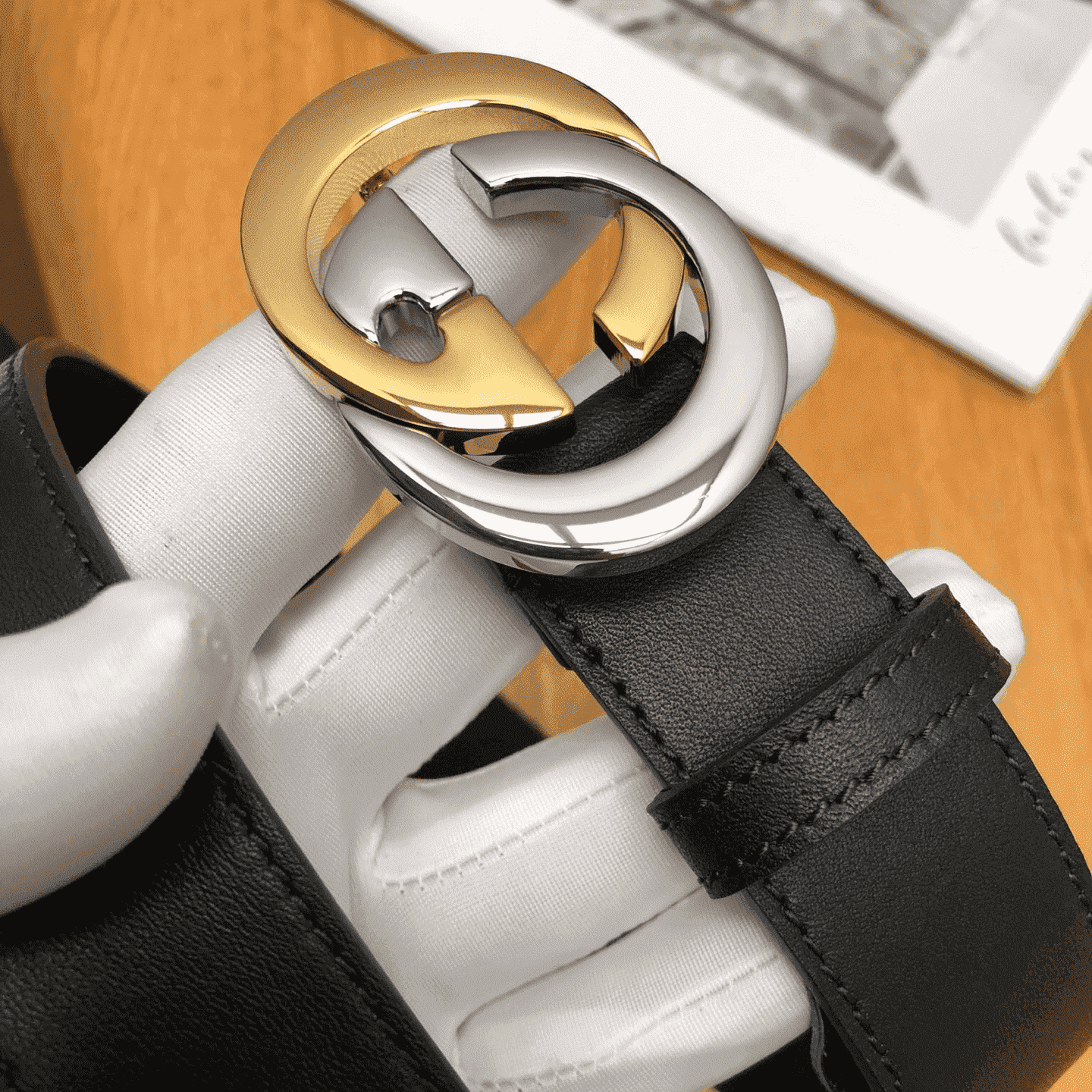 G*u*i gg leather logo belt - b6