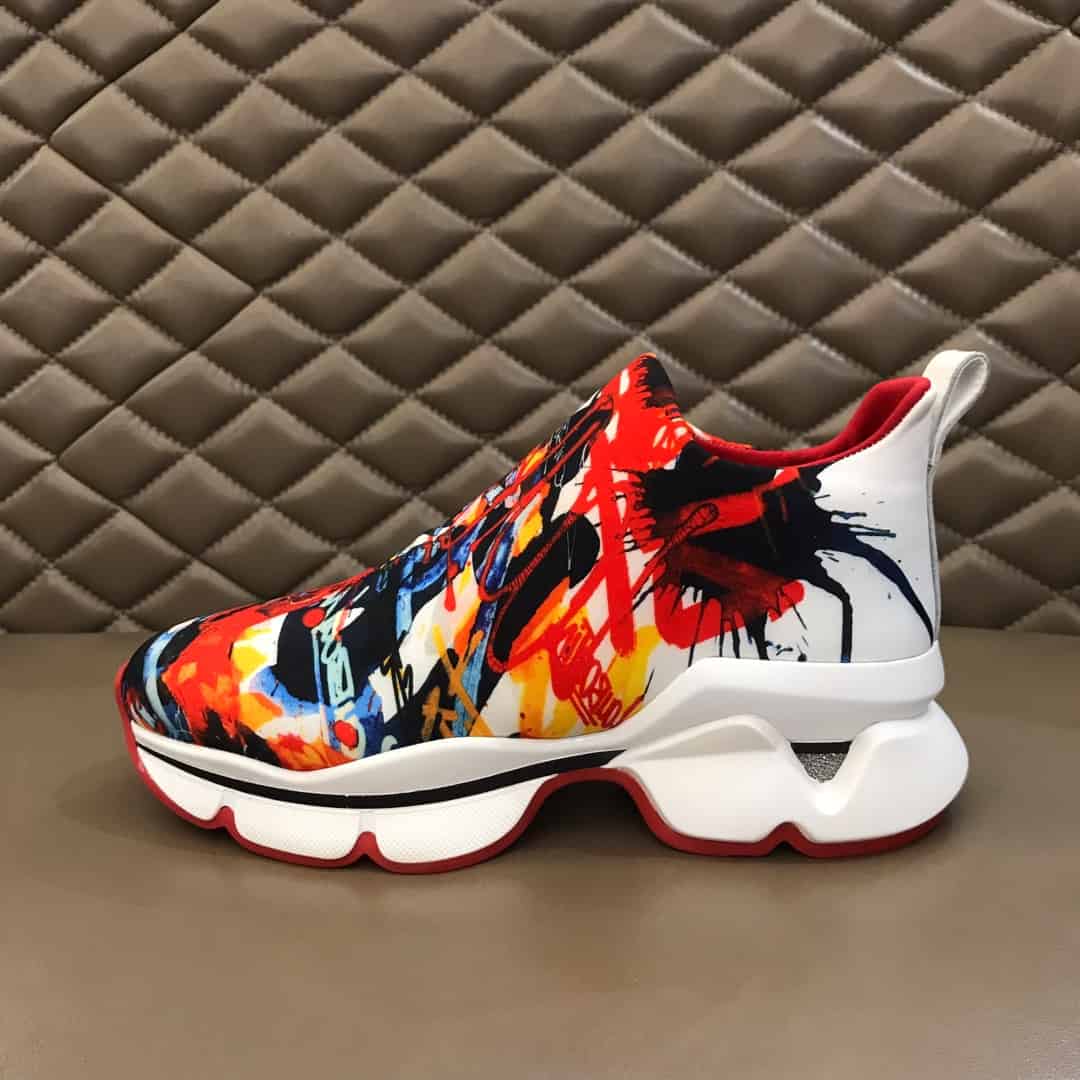 Ch**an louboutin space run sock sneaker - cl63