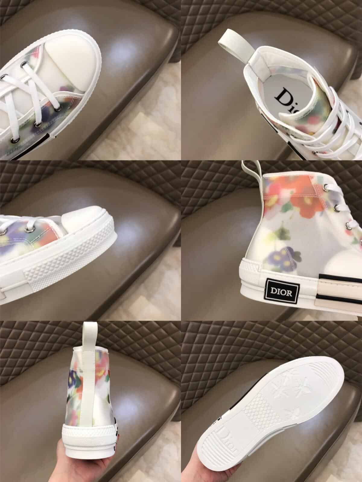 D*or flowers technical canvas "b23" high-top sneaker - cd12