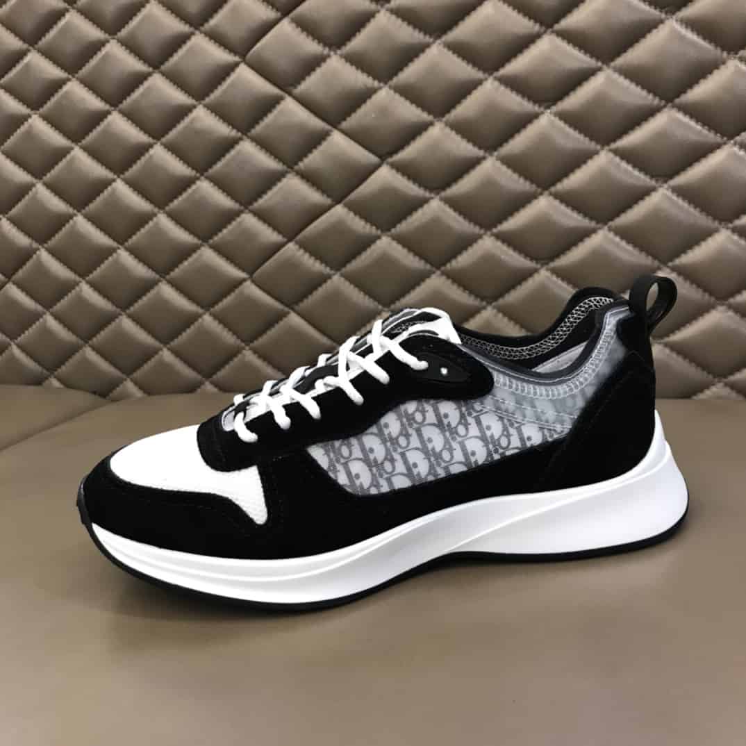 D*or b25 oblique black suede runner - cd37