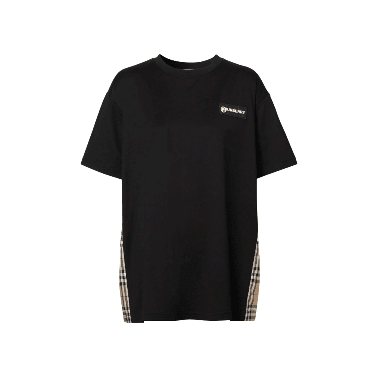 B**rry vintage check panel t-shirt - bbr62