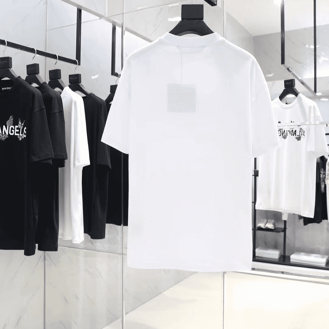 PALM ANGELS BUTTERFLY COLLEGE TEE - PA17