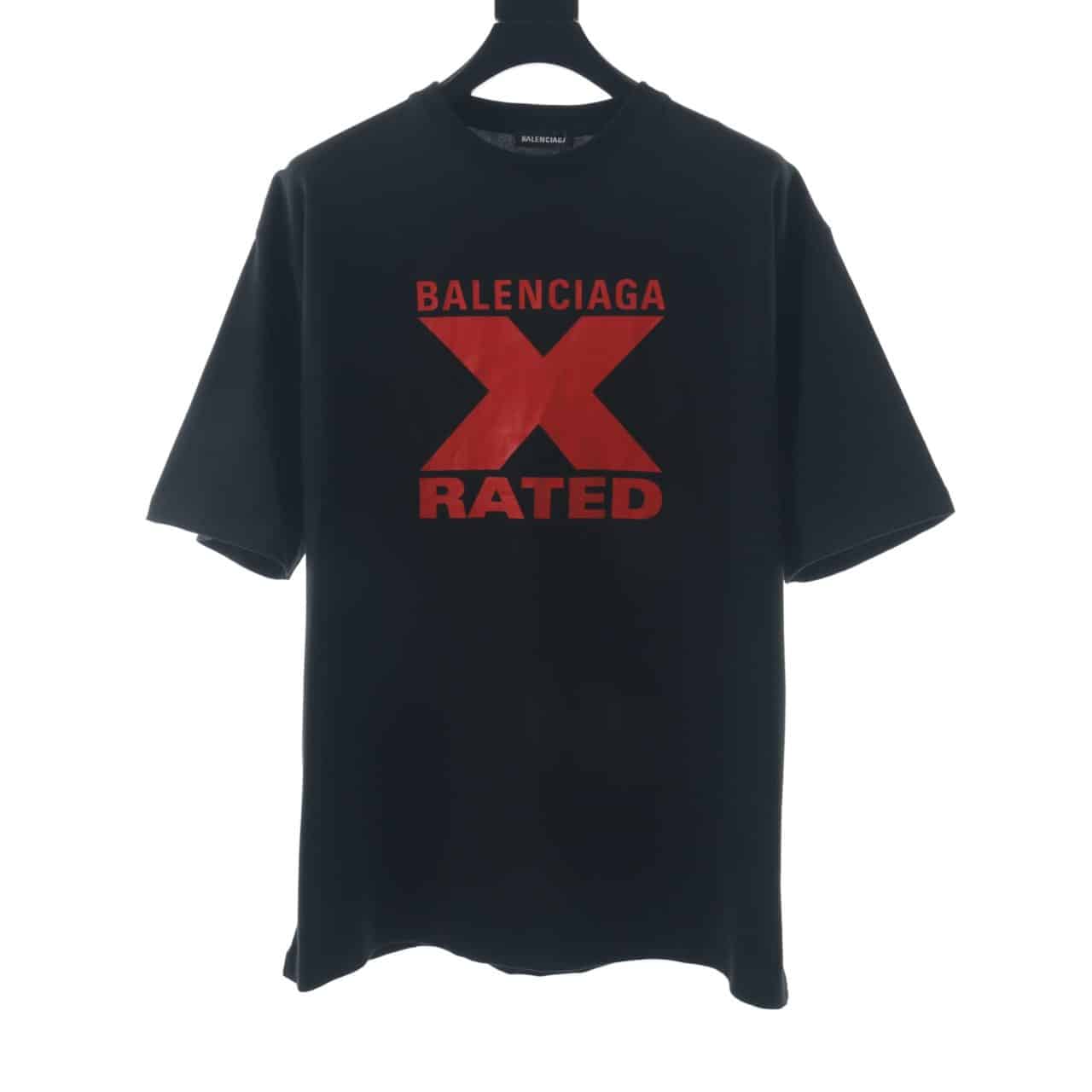Ba*len*cia*ga chest red x printeed t shirt