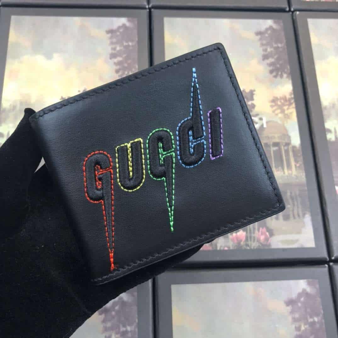 wallet with G*u*i blade embroidery