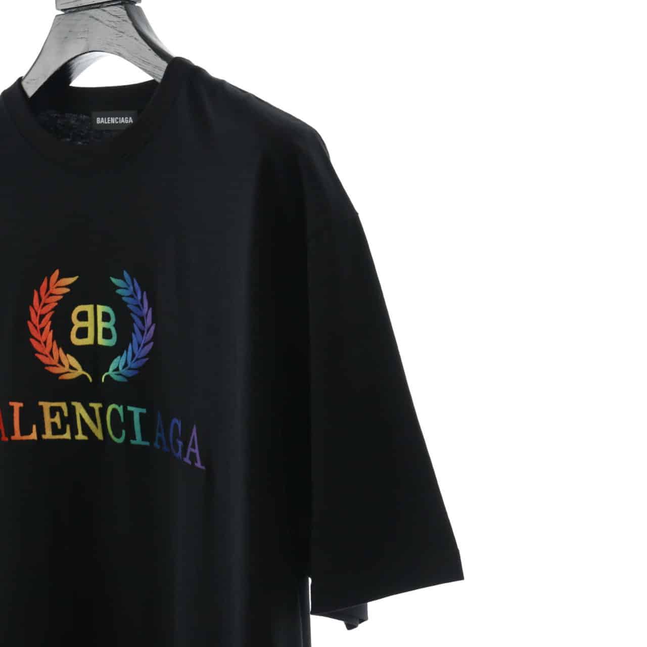 Ba*len*cia*ga rainbow short sleeve t shirt