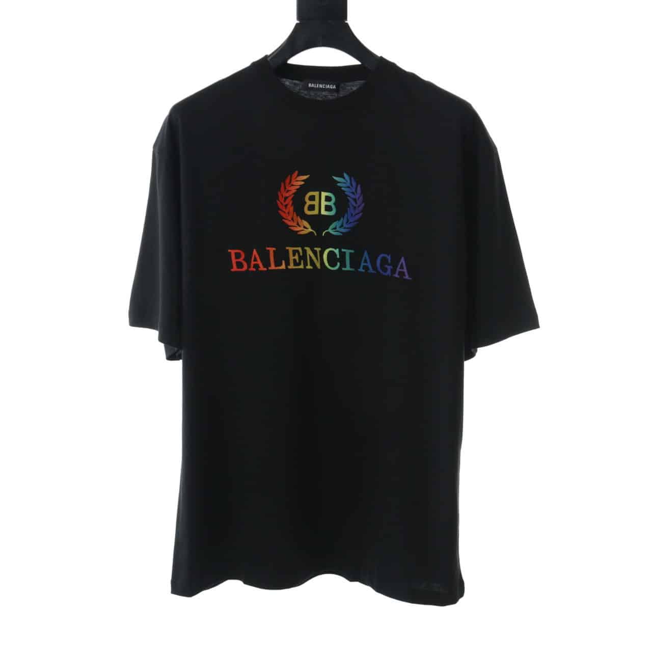 Ba*len*cia*ga rainbow short sleeve t shirt