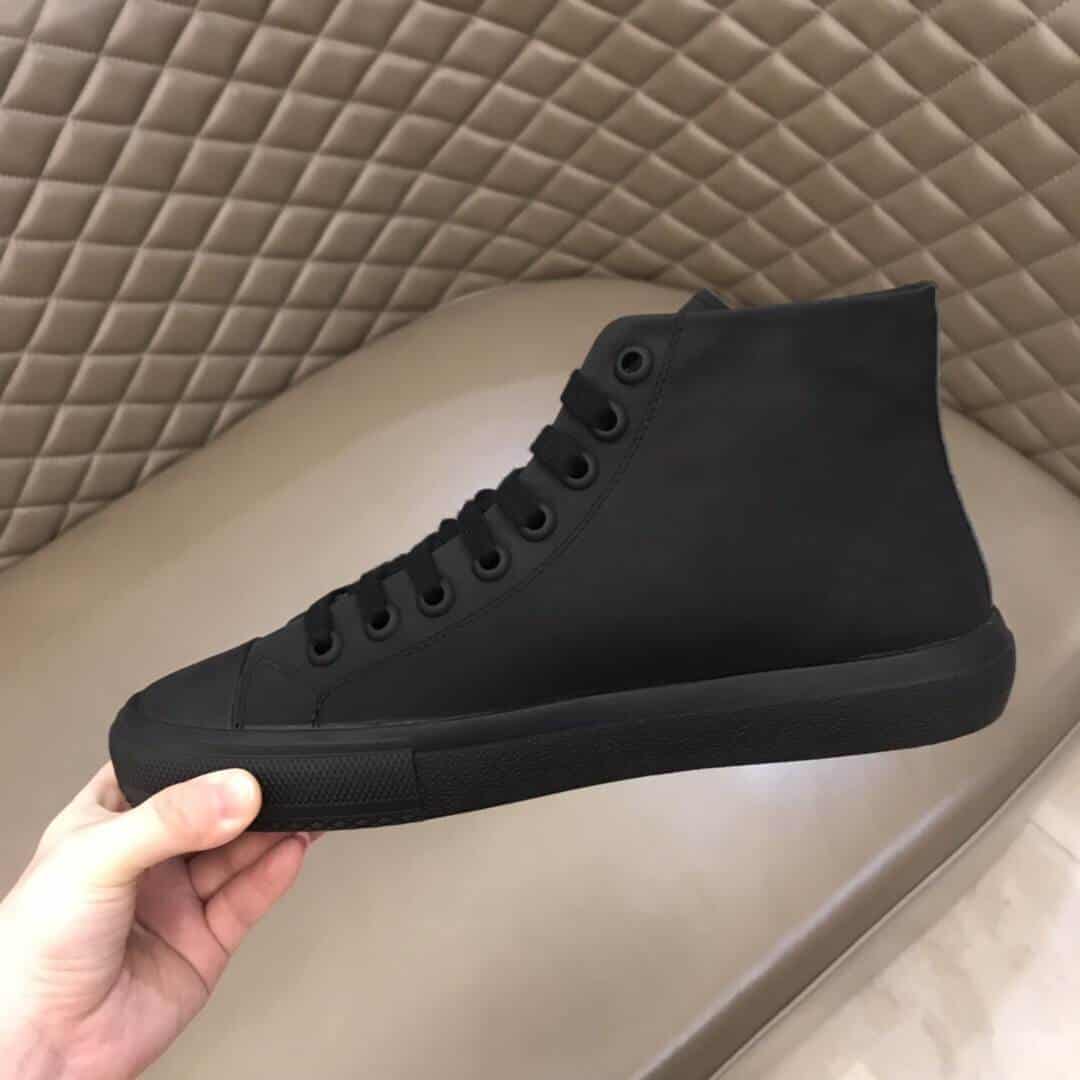 B**rry logo print gabardine high-top sneakers – bbr82