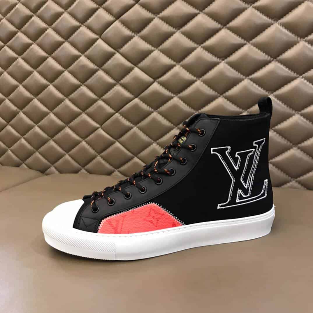 l0*is V*t0n tattoo high top black sneaker - lv77