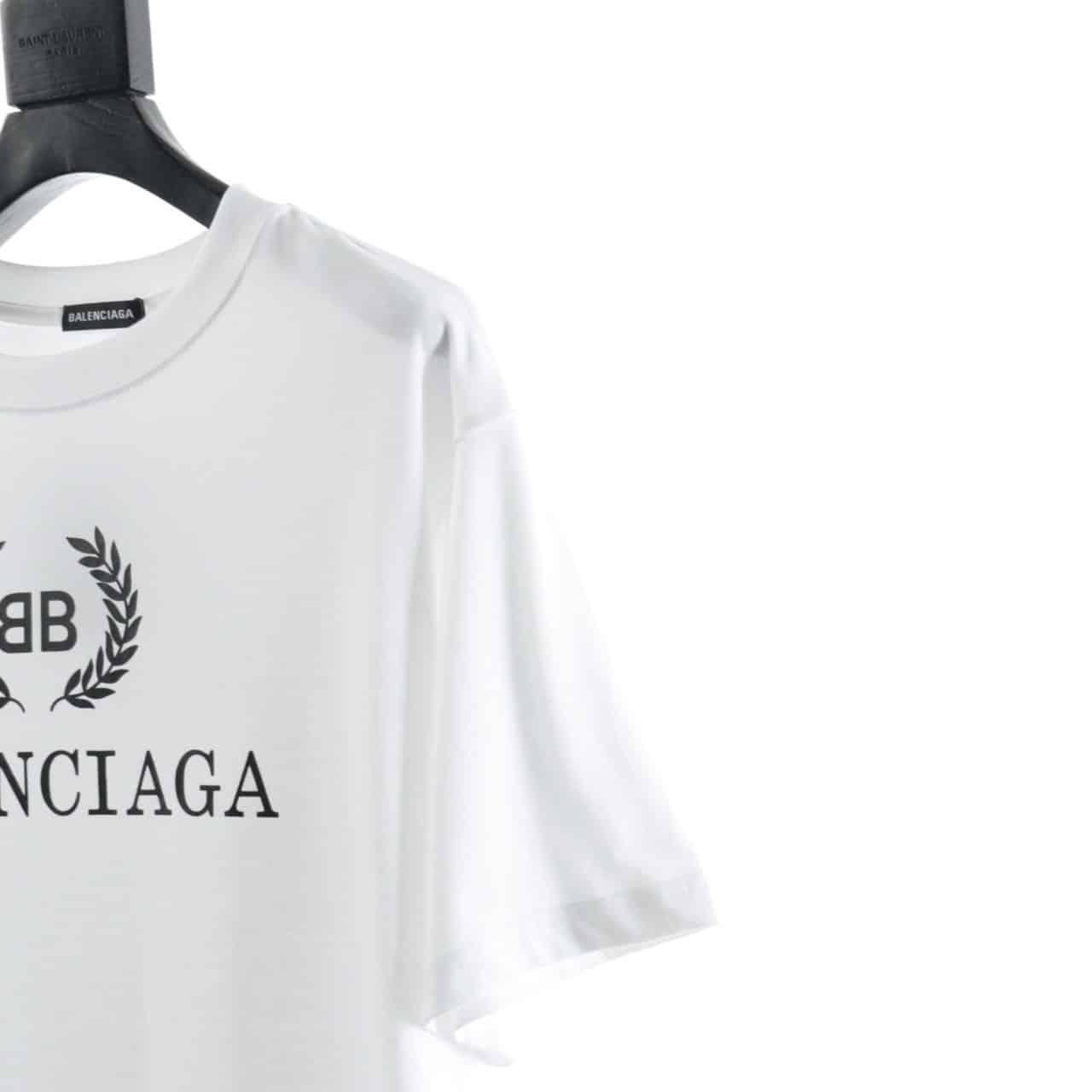Ba*len*cia*ga wheat ear short sleeve white t shirt