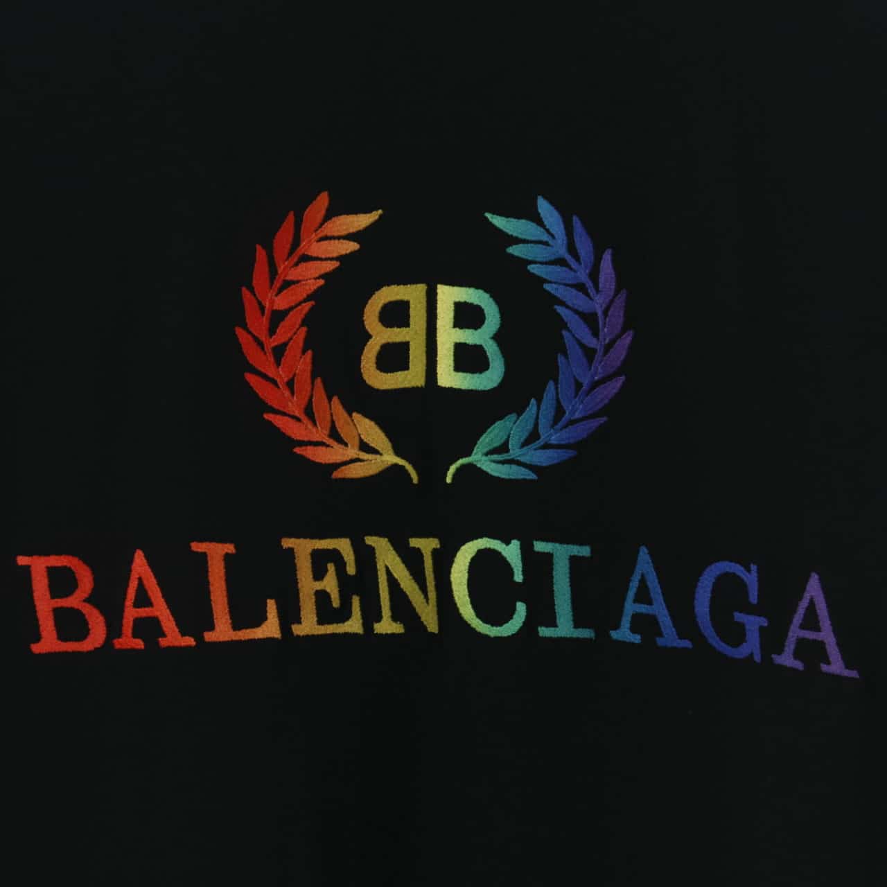 Ba*len*cia*ga rainbow short sleeve t shirt