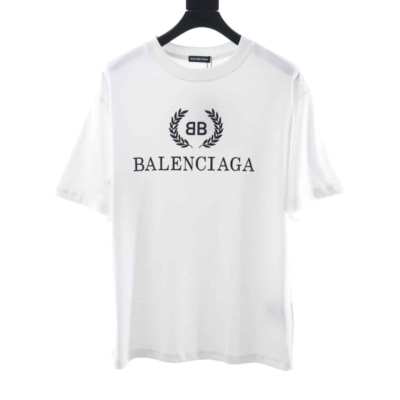 Ba*len*cia*ga wheat ear short sleeve white t shirt