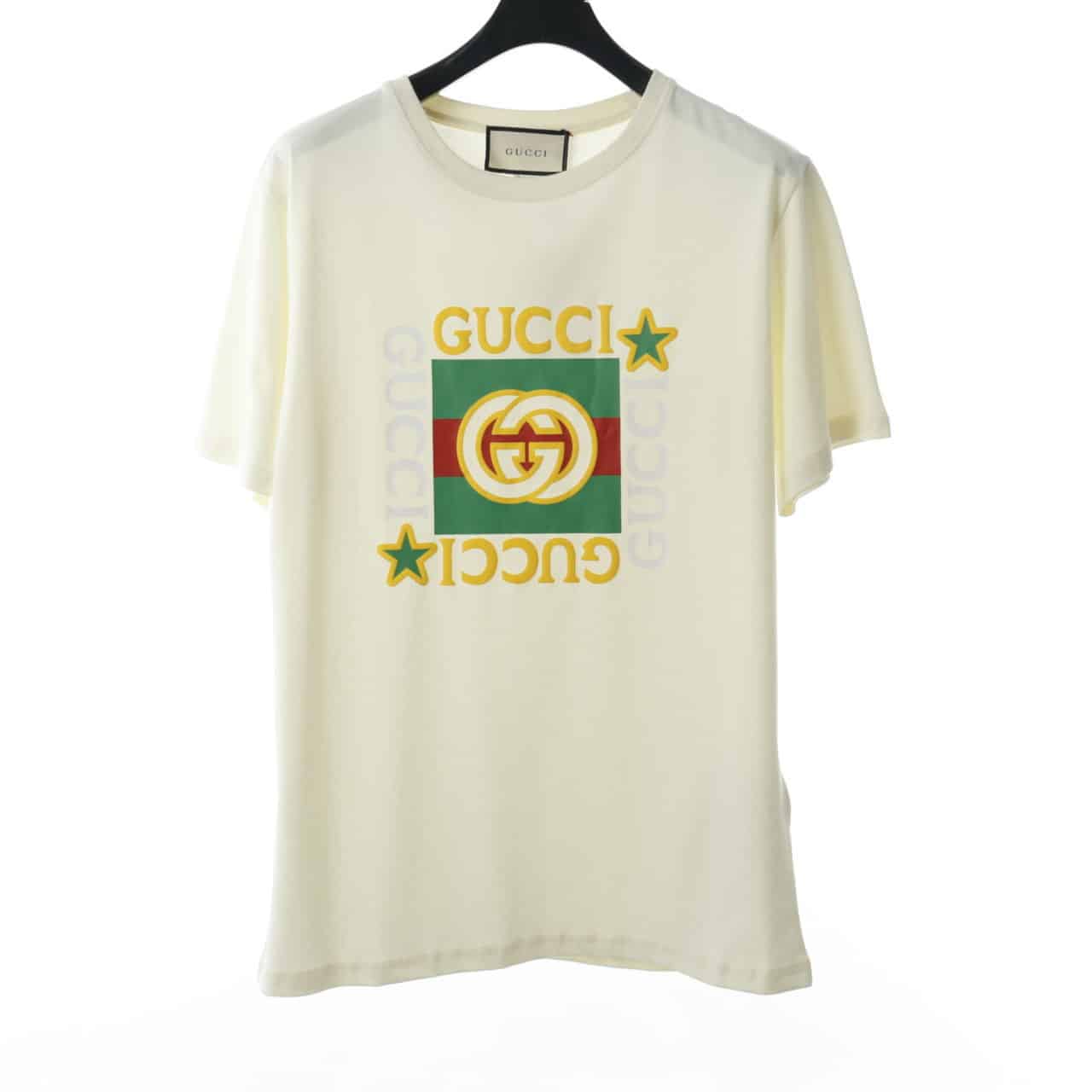 G*u*i 20ss five star square logo short sleeve t shirt
