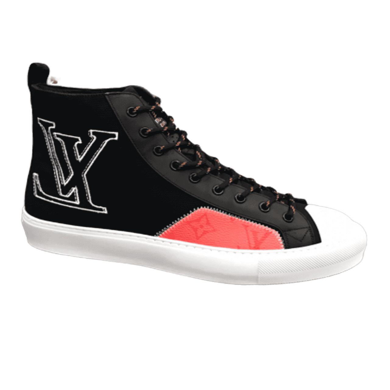 l0*is V*t0n tattoo high top black sneaker - lv77