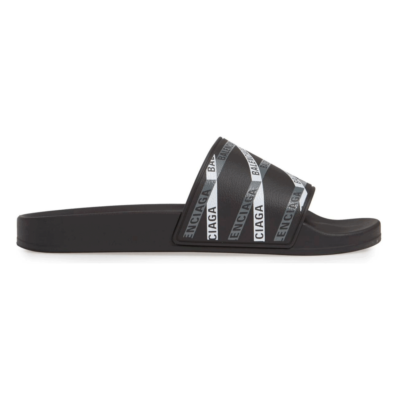 Ba*len*cia*ga rubber logo pool slide sandals - bbs9
