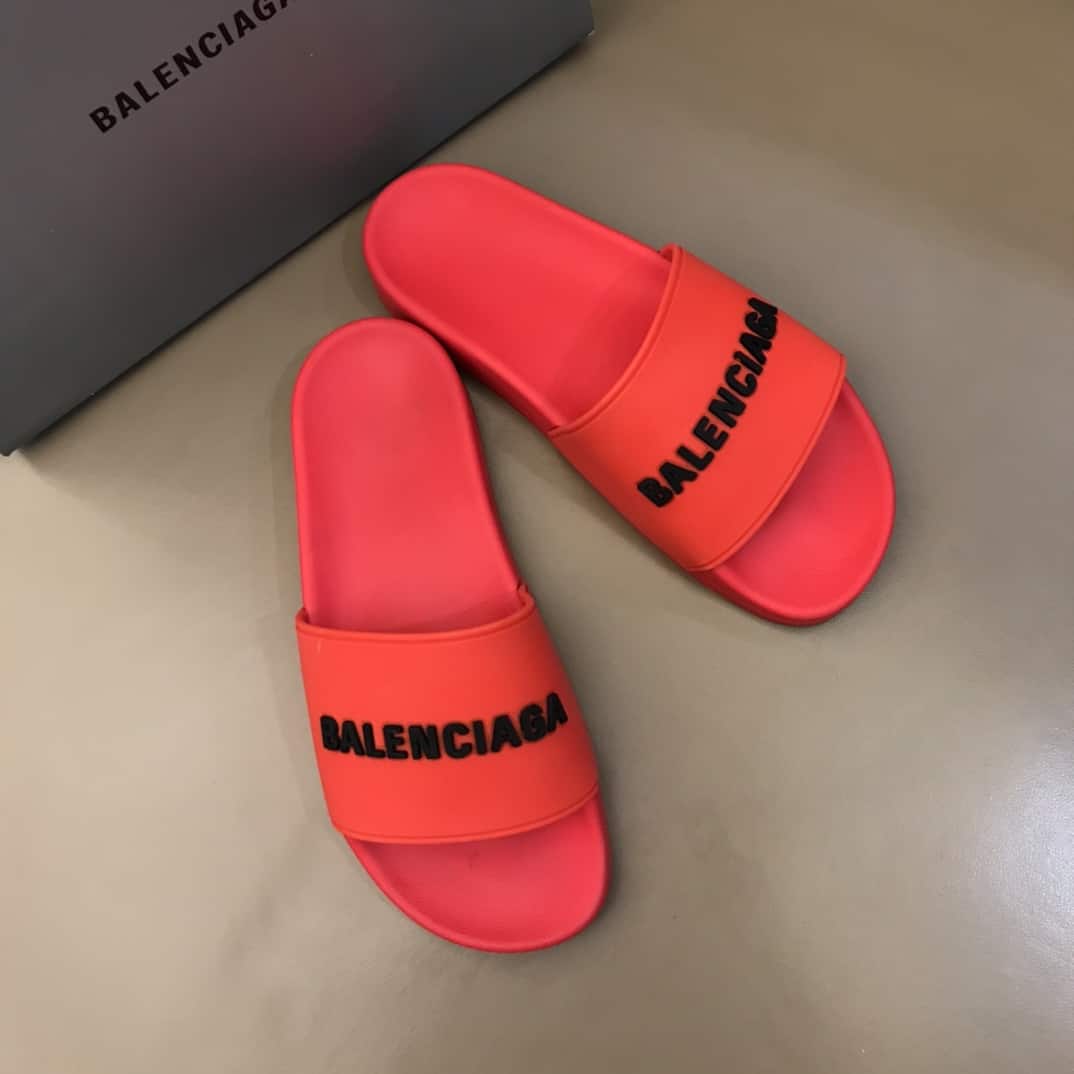 Ba*len*cia*ga rubber logo pool slide sandals - bbs4