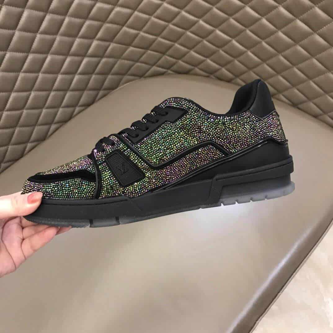 l0*is V*t0n glitter sneaekers black trainer - lv223
