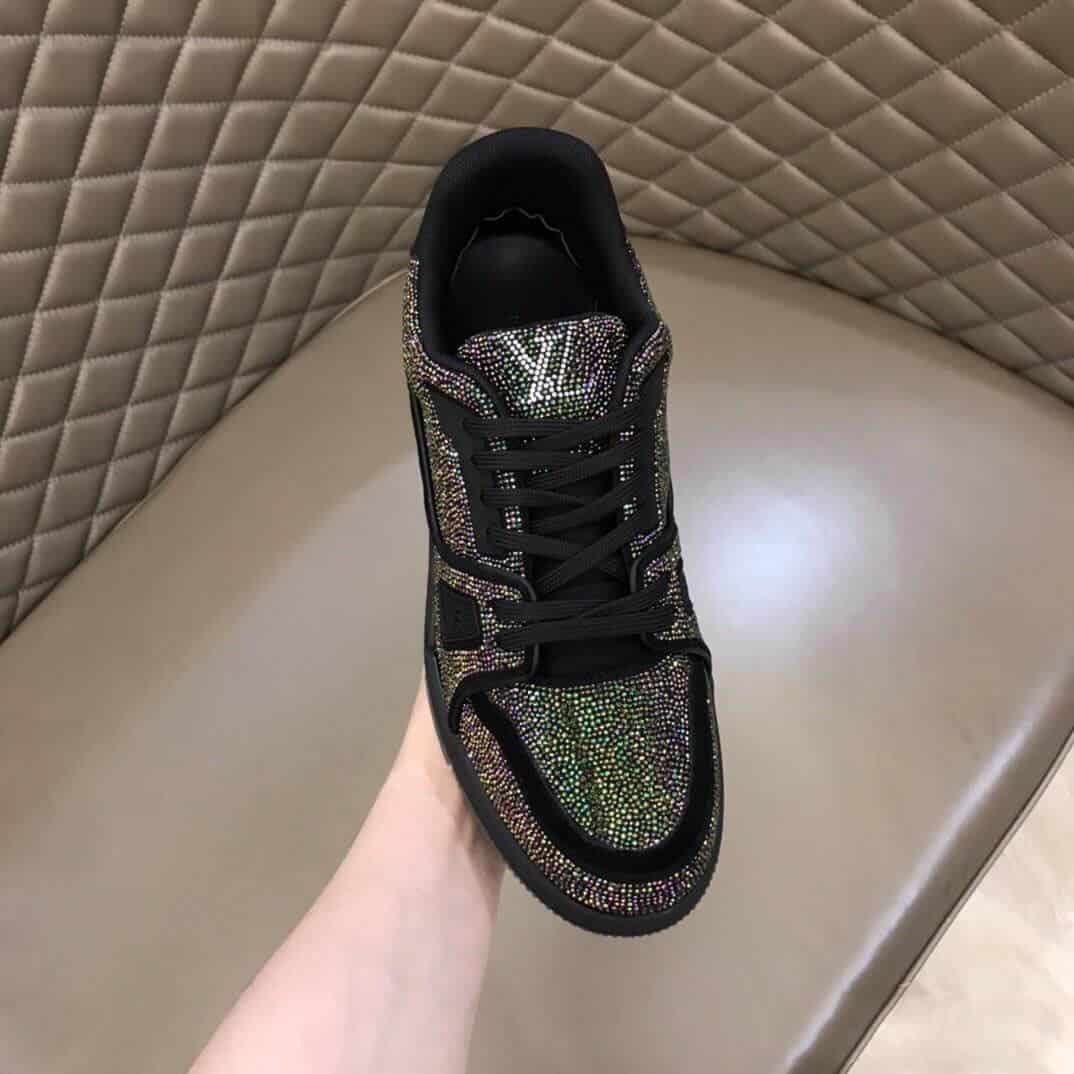 l0*is V*t0n glitter sneaekers black trainer - lv223