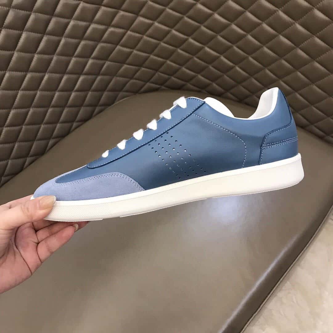 D*or b01 sneaker blue smooth calfskin and suede with D*or and shawn signature - cd57