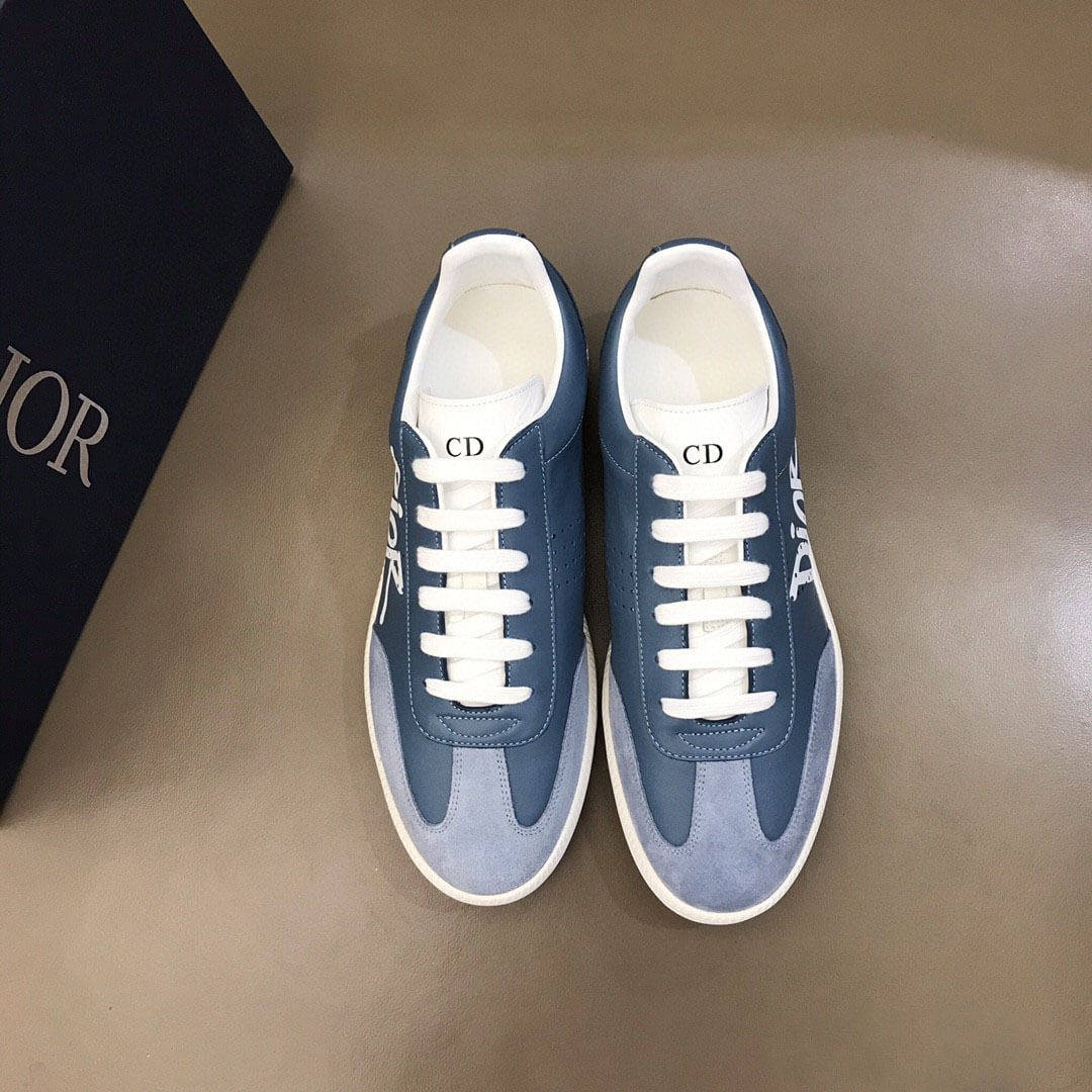 D*or b01 sneaker blue smooth calfskin and suede with D*or and shawn signature - cd57