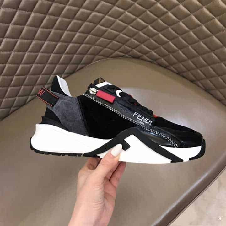 F**di chunky lace-up trainers black - fd19