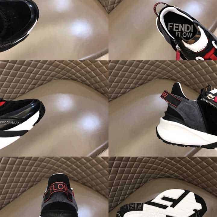 F**di chunky lace-up trainers black - fd19