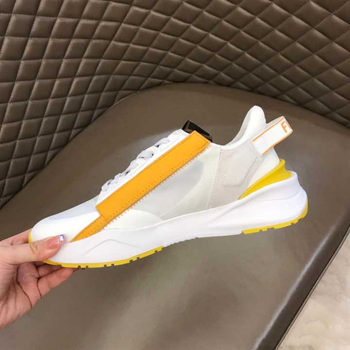 F**di chunky lace-up trainers yellow - fd20