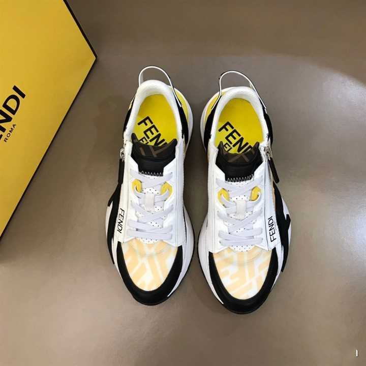 F**di flow yellow nylon low tops sneakers - fd01