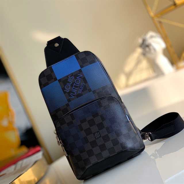 l0*is V*t0n avenue sling bag blue damier graphite giant canvas n40404