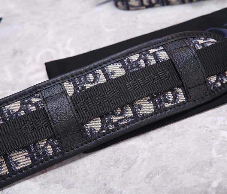 safari messenger bag beige and black D*or oblique jacquard