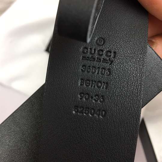 G*u*i leather belt with interlocking g buckle - b31