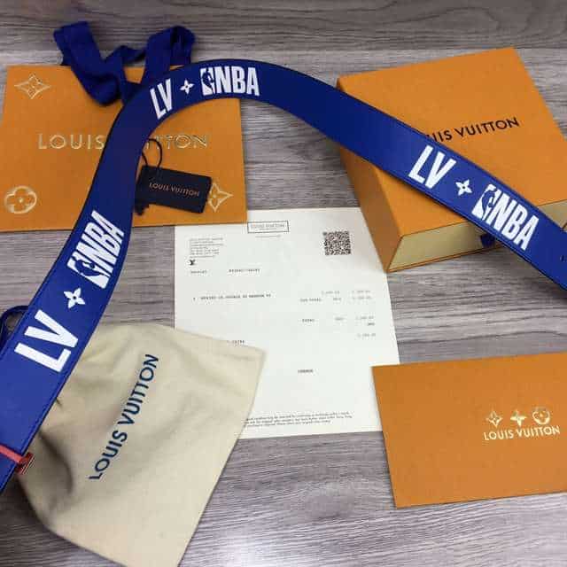 l0*is V*t0n x nba 3 steps 40mm reversible monogram canvas belt - b82