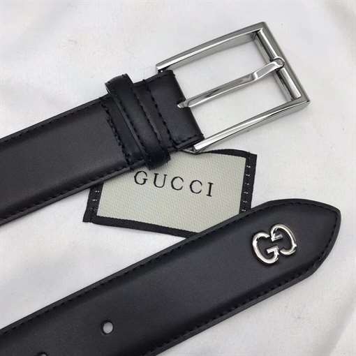 G*u*i leather belt with gg detail - b46