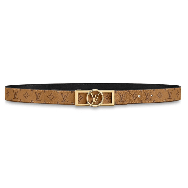 l0*is V*t0n monogram ceinture dauphine tan noir belt - b151