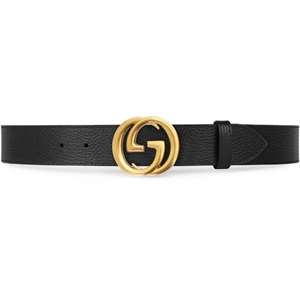 G*u*i men's interlocking gg reversible leather belt - b47