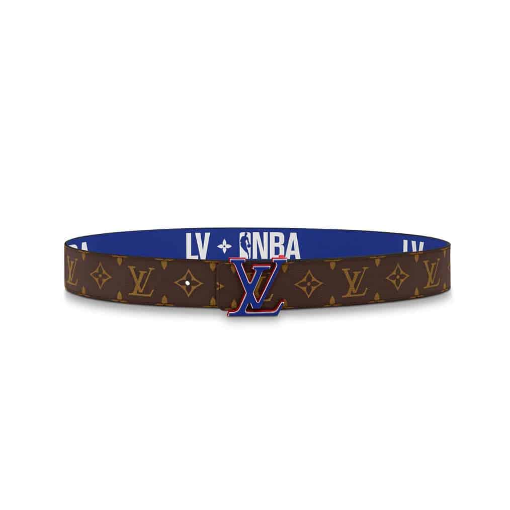 l0*is V*t0n x nba 3 steps 40mm reversible monogram canvas belt - b82