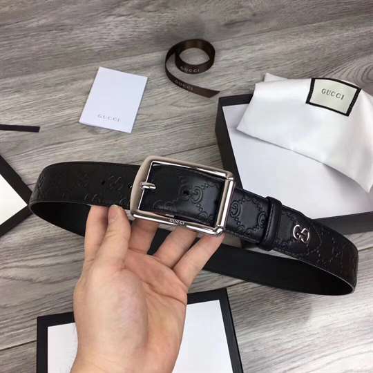 G*u*i signature belt with gg detail - b35