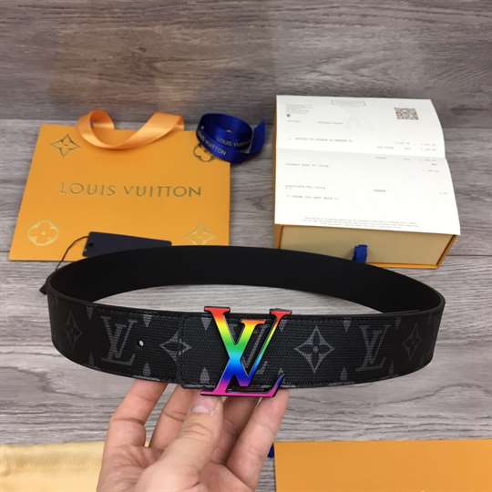 l0*is V*t0n lv initiales reversible belt monogram eclipse taiga 40mm rainbow - b149