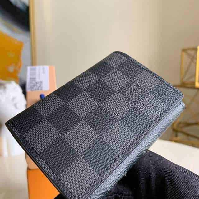 l0*is V*t0n envelope carte de visite damier graphite canvas n63338 - rrg048