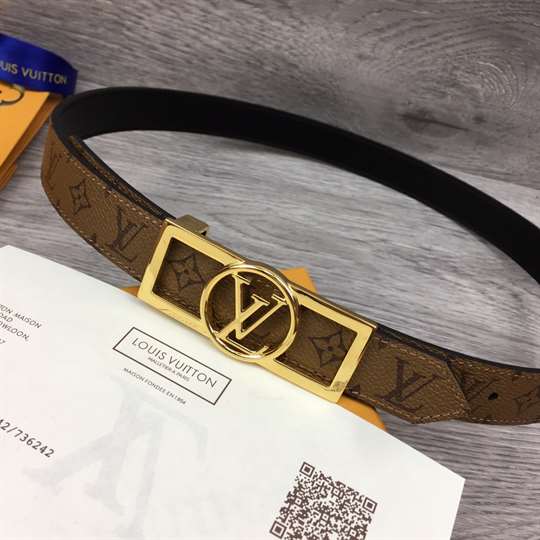l0*is V*t0n monogram ceinture dauphine tan noir belt - b151