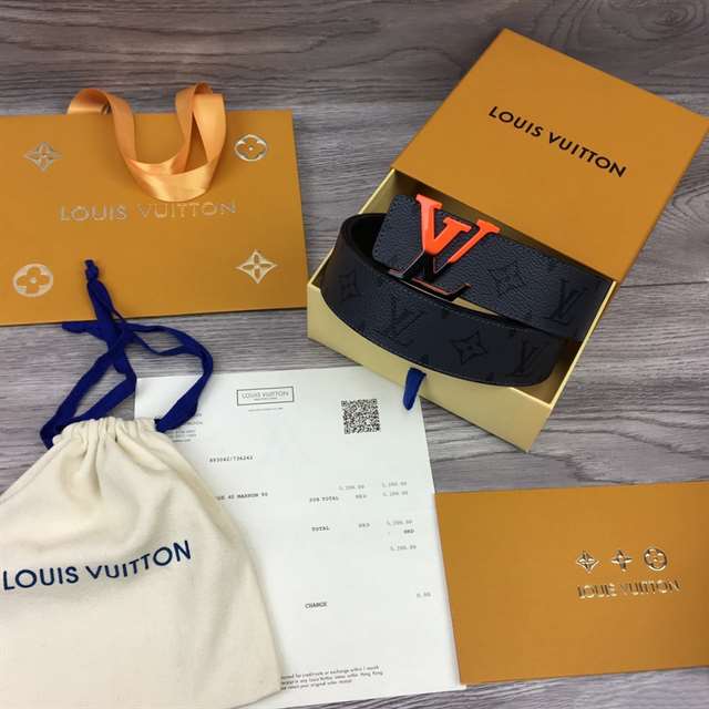 l0*is V*t0n initiales 40mm reversible monogram canvas belt - b90