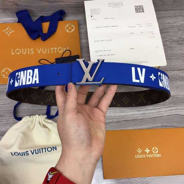 l0*is V*t0n x nba 3 steps 40mm reversible monogram canvas belt - b113
