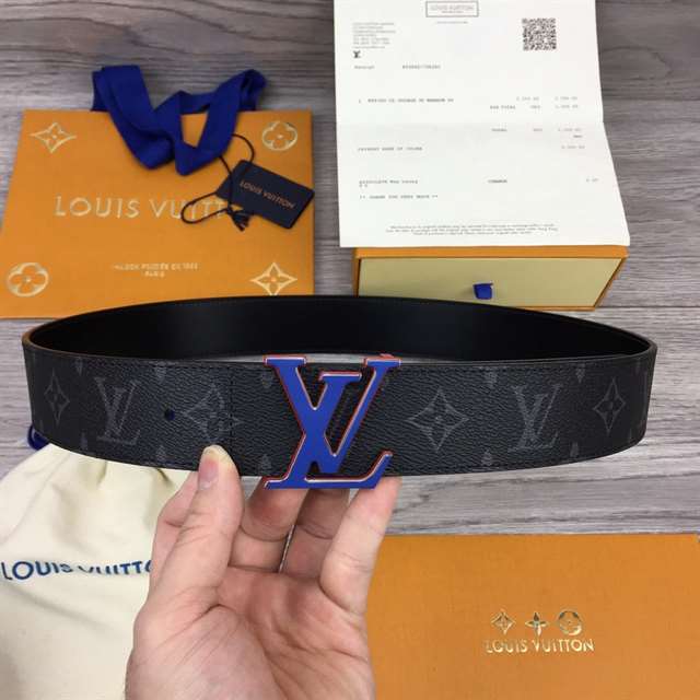 l0*is V*t0n initiales 40mm reversible monogram canvas belt - b83