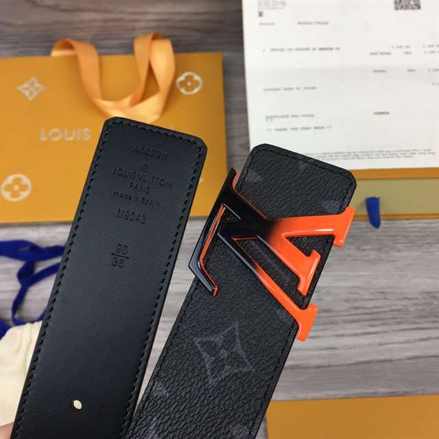 l0*is V*t0n initiales 40mm reversible monogram canvas belt - b96