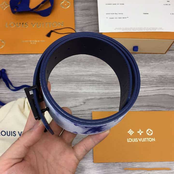 l0*is V*t0n shape 40mm reversible belt watercolor blue - b80