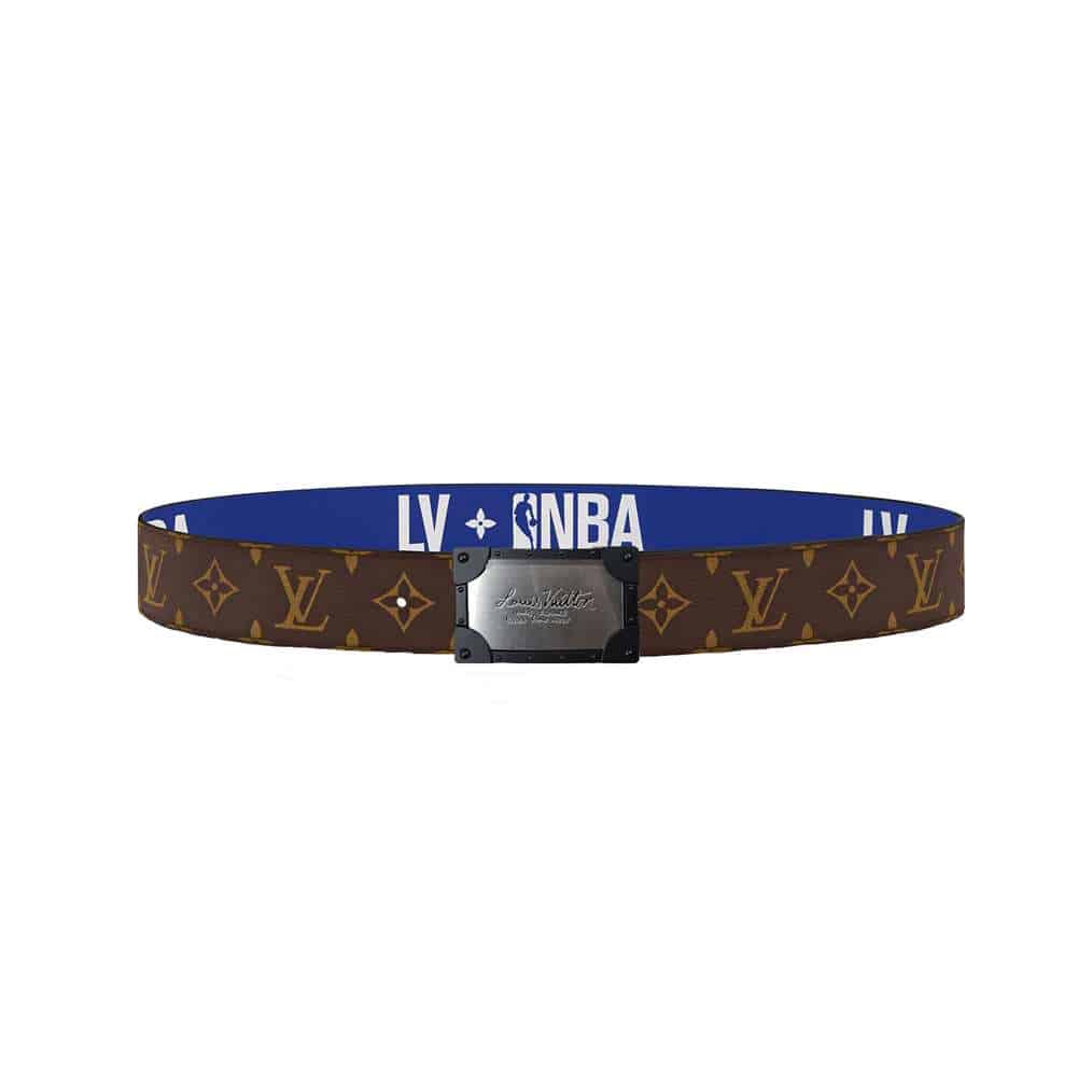 l0*is V*t0n x nba 3 steps 40mm reversible monogram canvas belt - b97