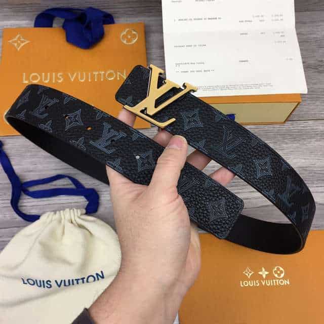 l0*is V*t0n initiales 40mm reversible monogram canvas belt - b112