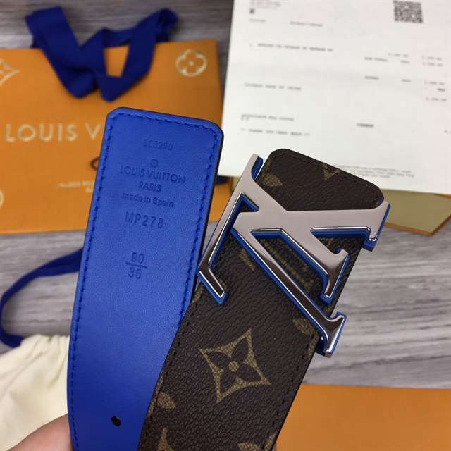 l0*is V*t0n x nba 3 steps 40mm reversible monogram canvas belt - b113