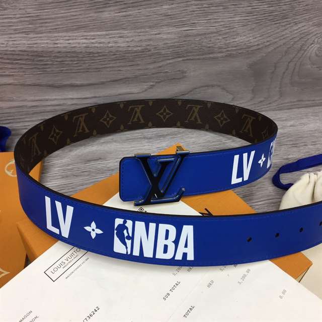 l0*is V*t0n x nba 3 steps 40mm reversible monogram canvas belt - b114
