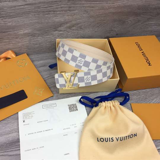 LV INITIALES DAMIER BELT - B134