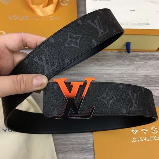 l0*is V*t0n initiales 40mm reversible monogram canvas belt - b96